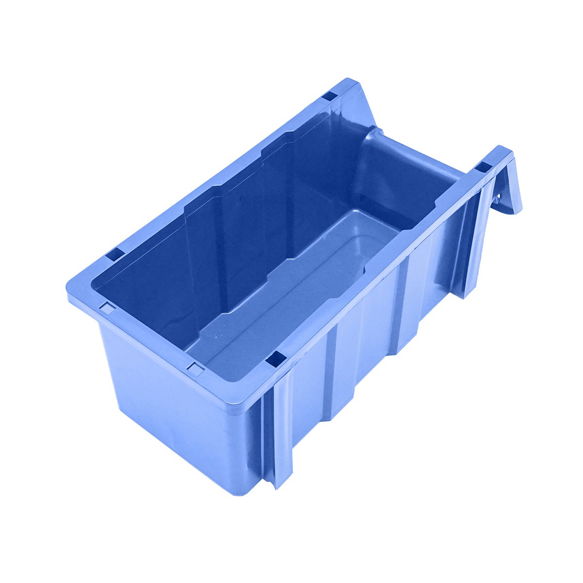 Stand cu 13 cutii pentru depozitare / organizare, cutie din plastic albastra, 510x400x1000mm